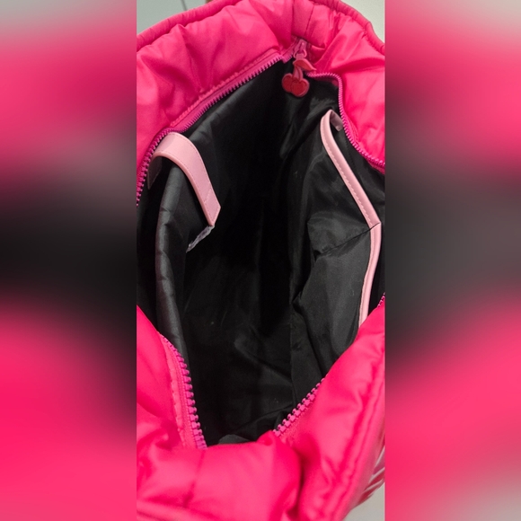 Sincerely Jules Cherry Puffer Quilted Tote Zip Top. - Picture 5 of 7